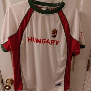 Lancast Hungary Soccer Jersey Preowned White/Red/Green National Team Fan Shirt